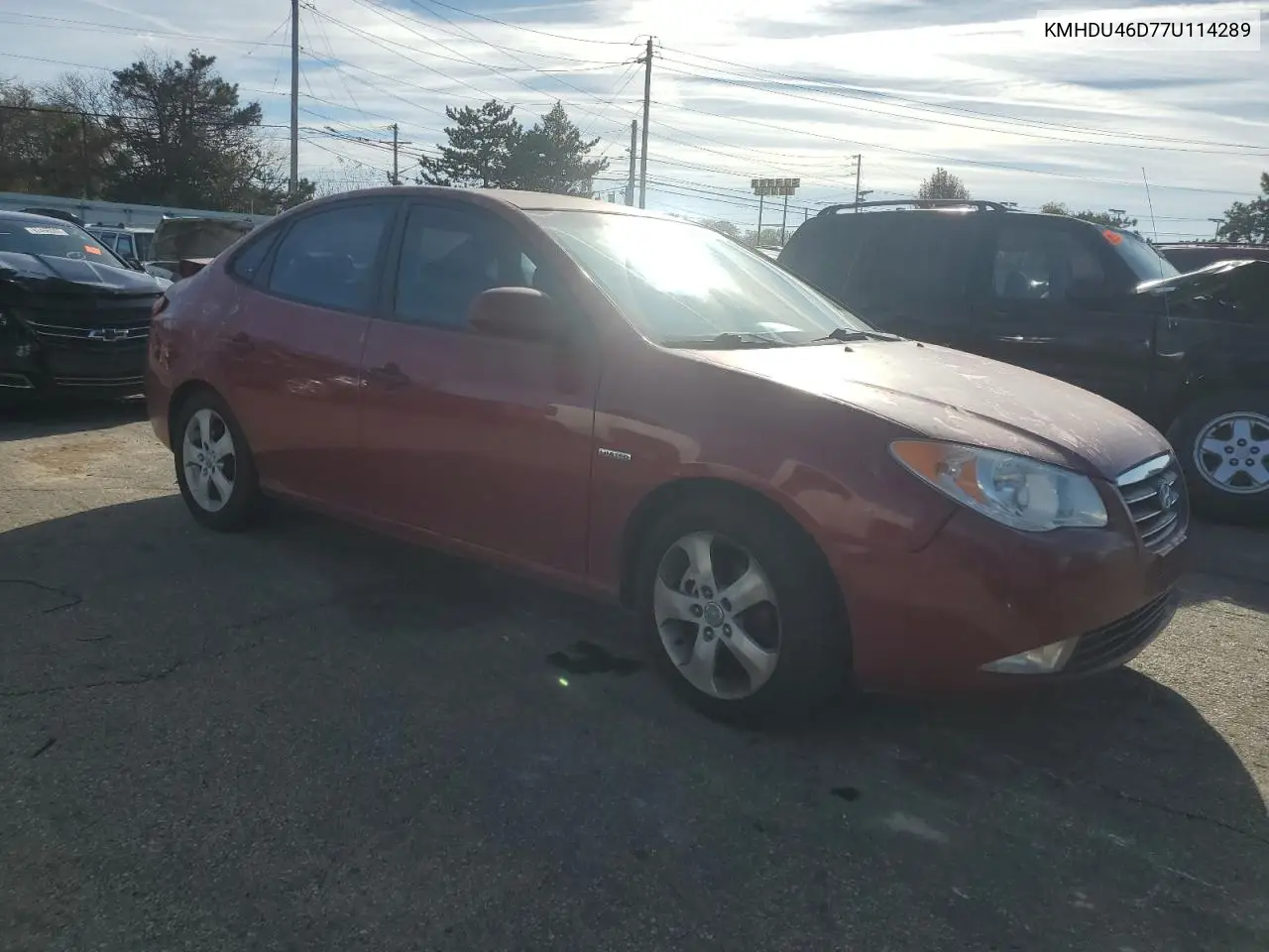 KMHDU46D77U114289 2007 Hyundai Elantra Gls