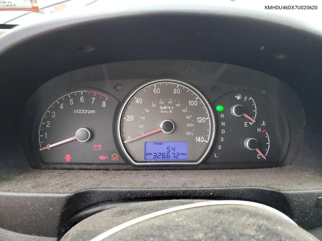 KMHDU46DX7U020620 2007 Hyundai Elantra Gls