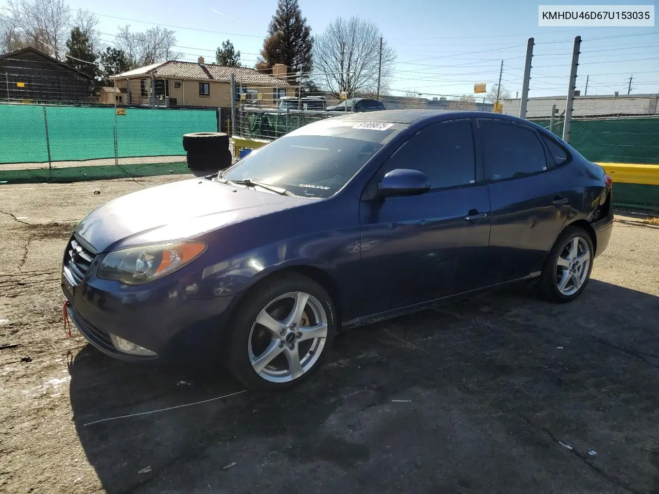 KMHDU46D67U153035 2007 Hyundai Elantra Gls