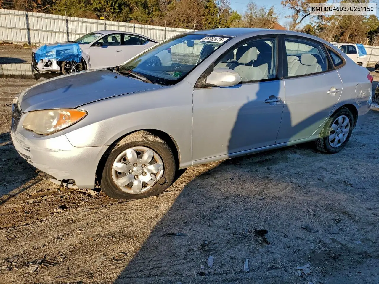 KMHDU46D37U251150 2007 Hyundai Elantra Gls