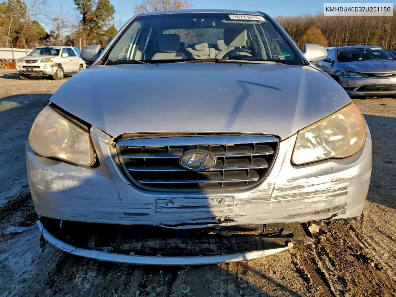 KMHDU46D37U251150 2007 Hyundai Elantra Gls