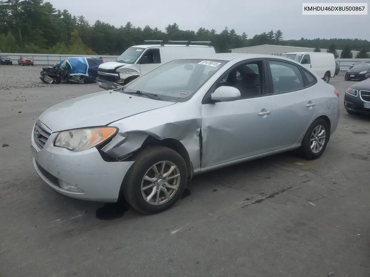 KMHDU46DX8U500867 2008 Hyundai Elantra Gls