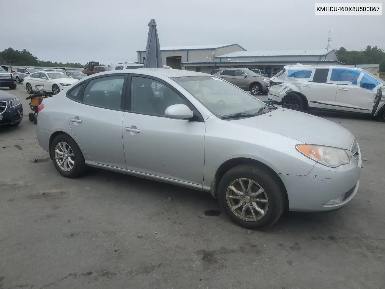 KMHDU46DX8U500867 2008 Hyundai Elantra Gls