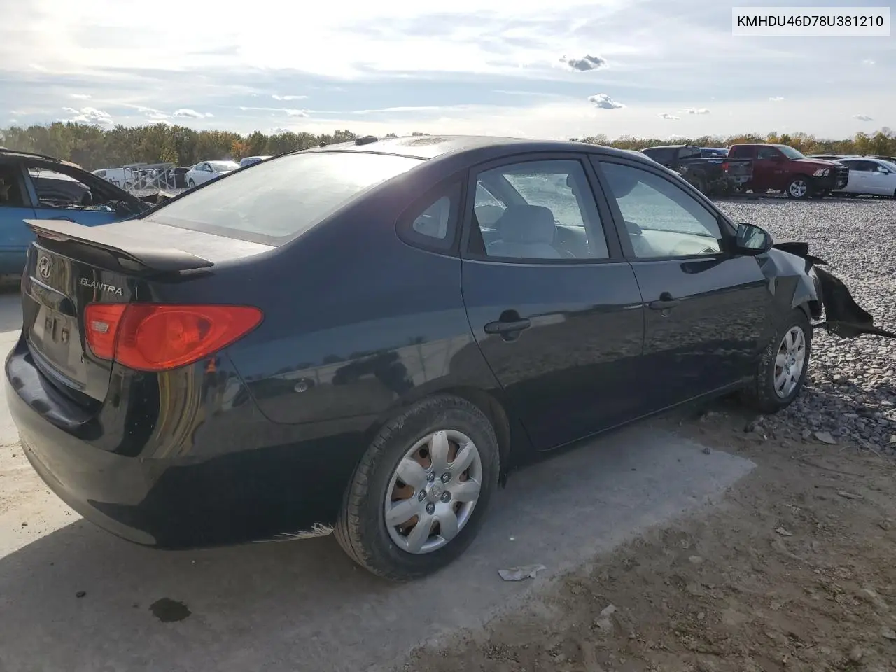 KMHDU46D78U381210 2008 Hyundai Elantra Gls