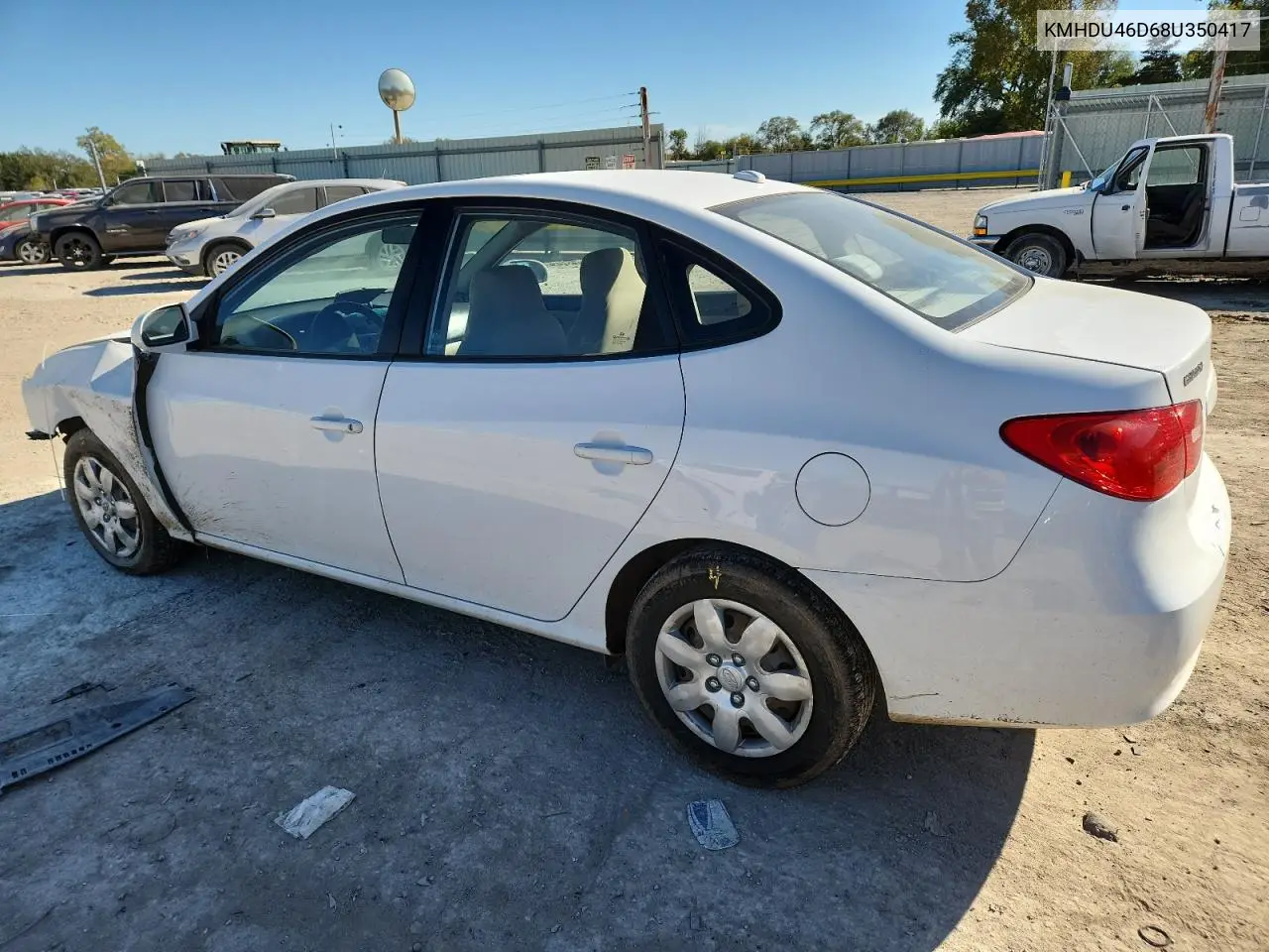 KMHDU46D68U350417 2008 Hyundai Elantra Gls