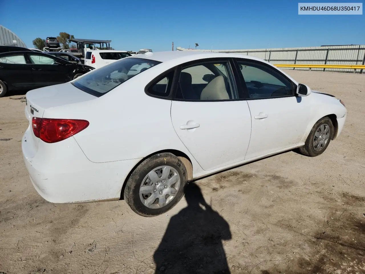KMHDU46D68U350417 2008 Hyundai Elantra Gls