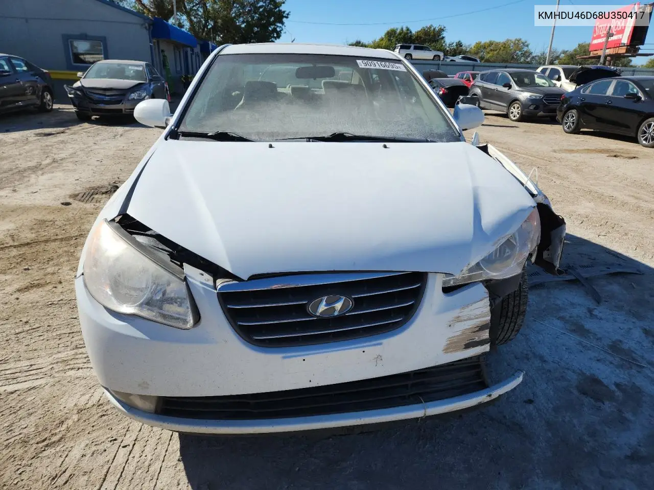 KMHDU46D68U350417 2008 Hyundai Elantra Gls