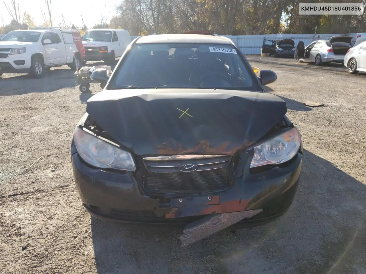 KMHDU45D18U401856 2008 Hyundai Elantra Gl