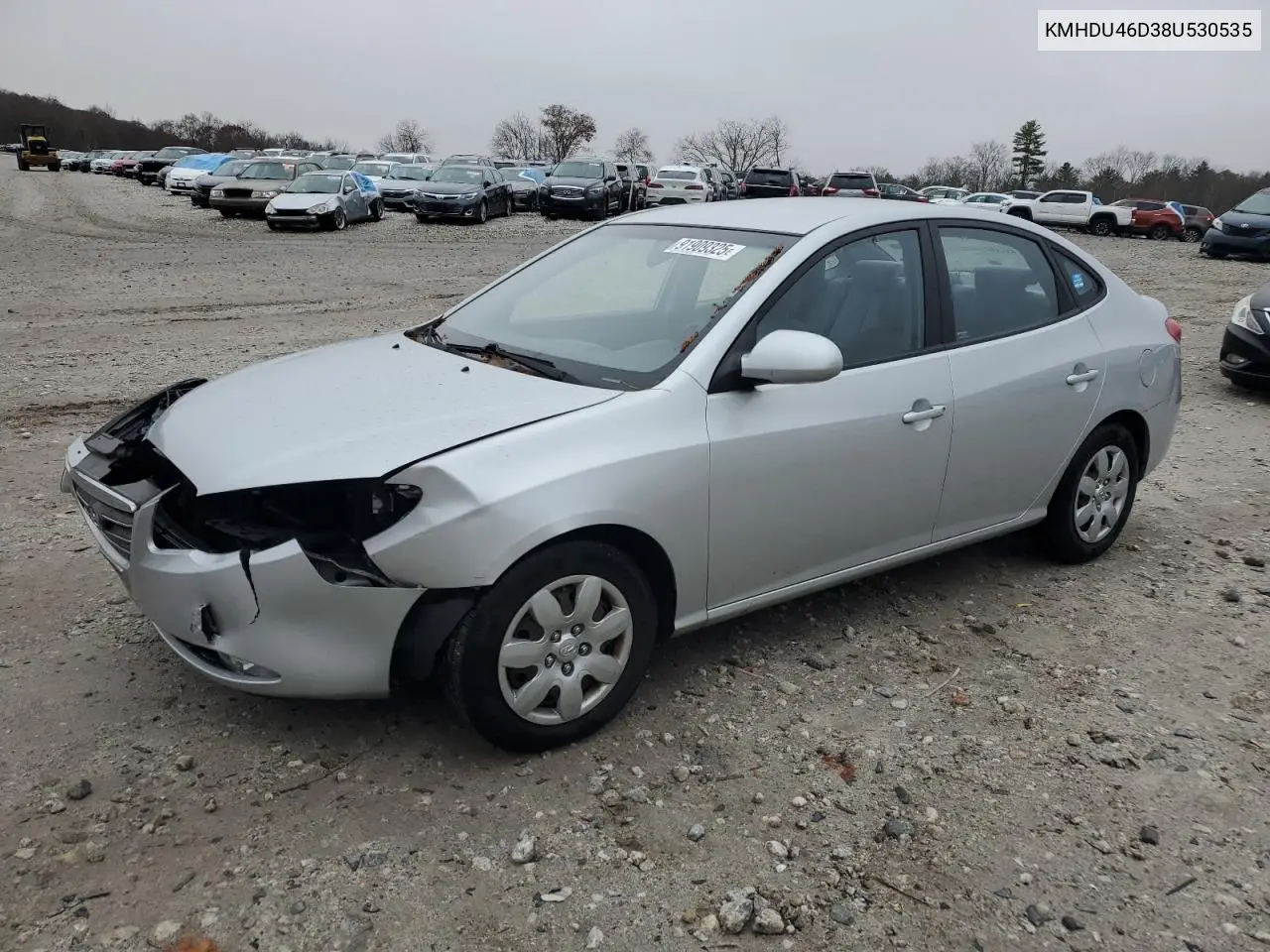 KMHDU46D38U530535 2008 Hyundai Elantra Gls