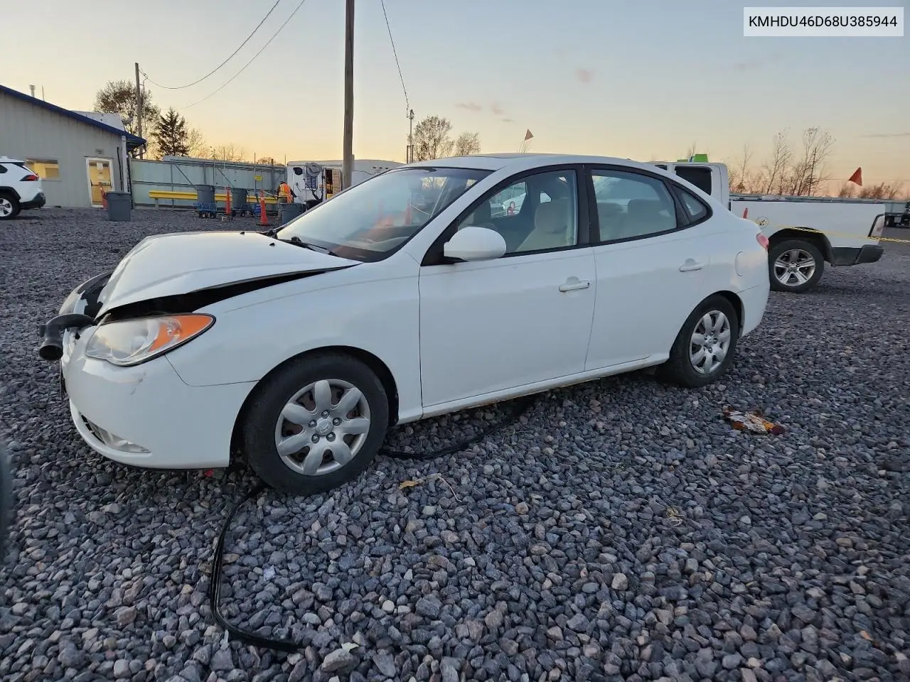 KMHDU46D68U385944 2008 Hyundai Elantra Gls