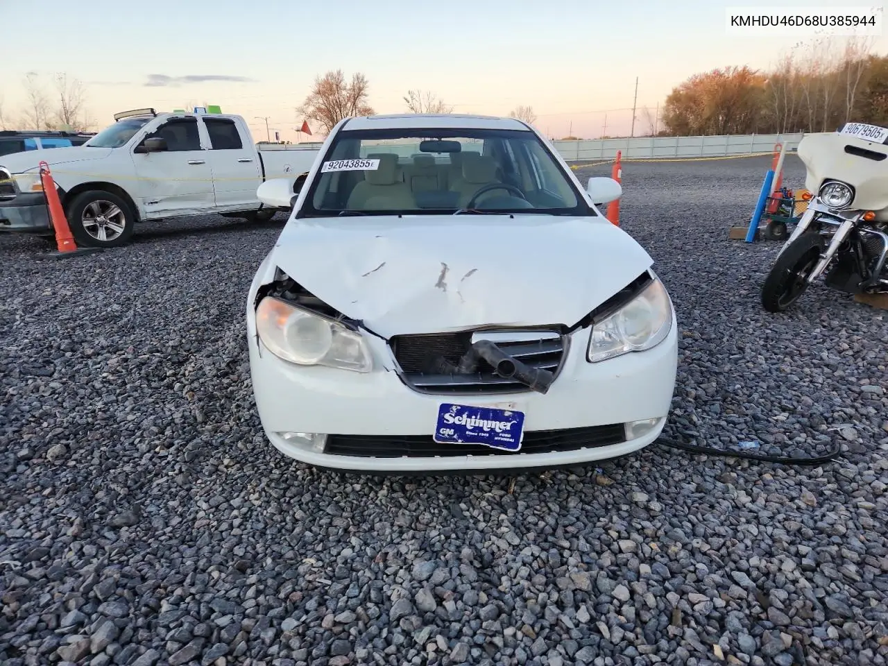 KMHDU46D68U385944 2008 Hyundai Elantra Gls