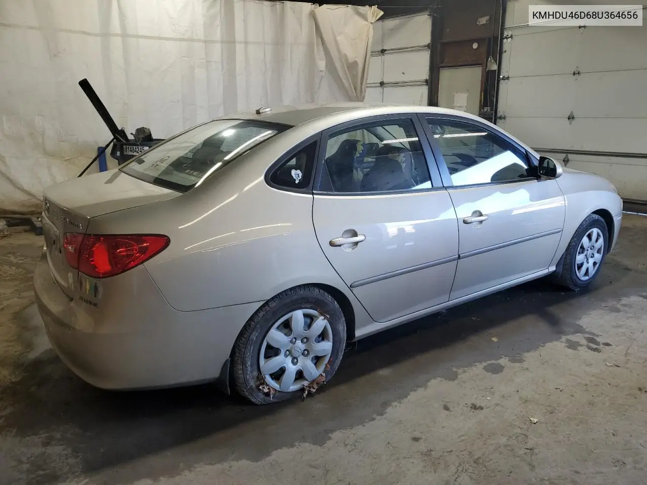 KMHDU46D68U364656 2008 Hyundai Elantra Gls