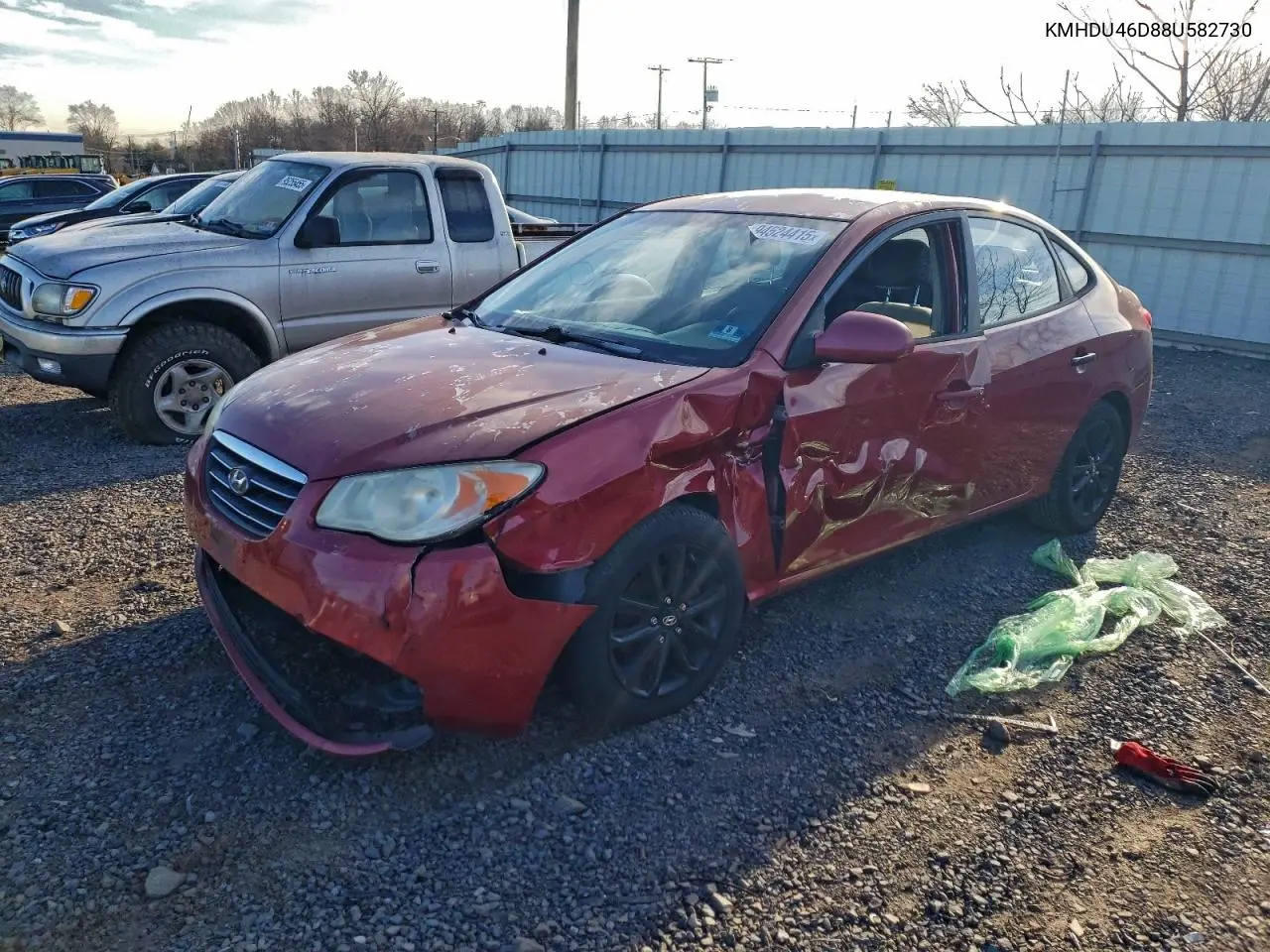 KMHDU46D88U582730 2008 Hyundai Elantra Gls