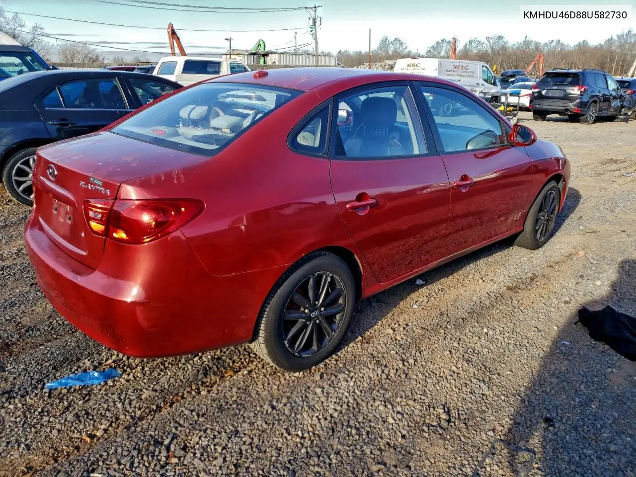 KMHDU46D88U582730 2008 Hyundai Elantra Gls