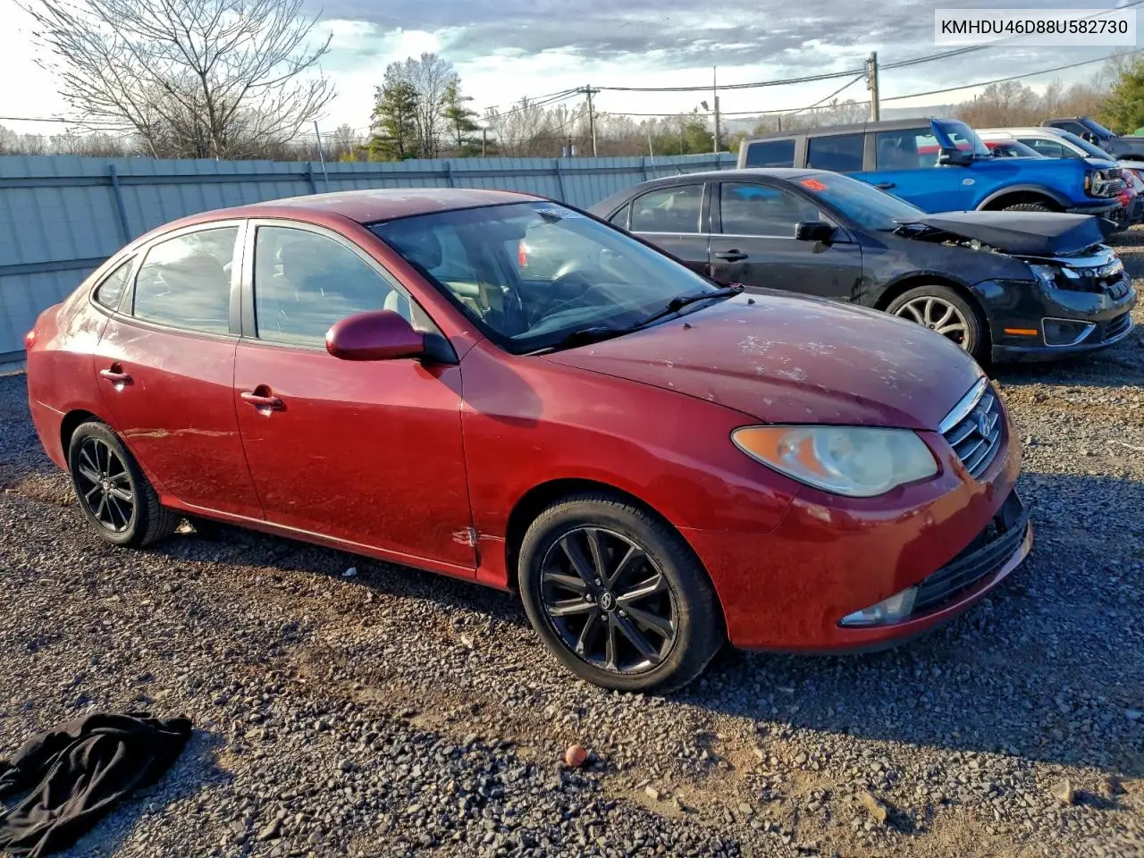 KMHDU46D88U582730 2008 Hyundai Elantra Gls