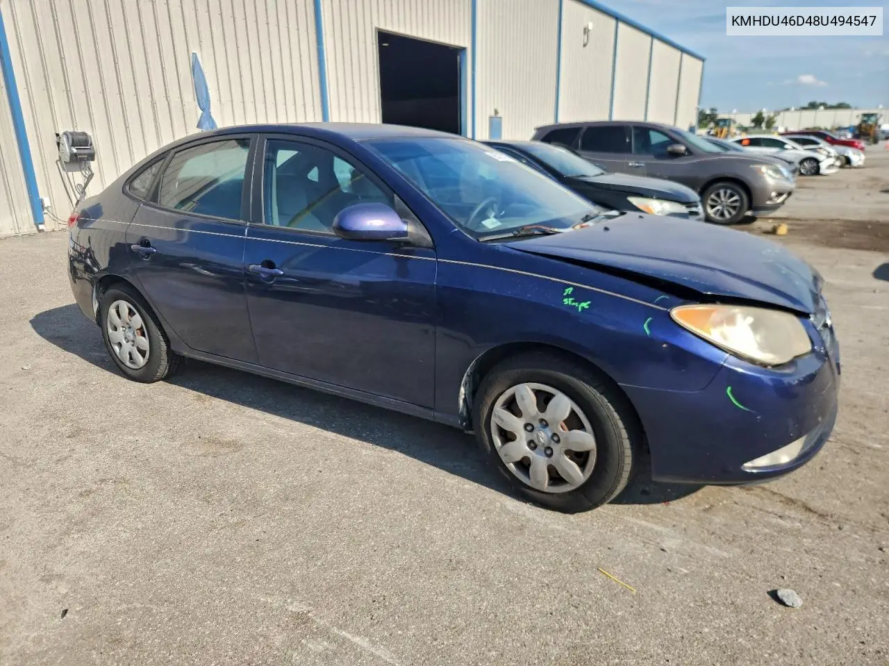 KMHDU46D48U494547 2008 Hyundai Elantra Gls