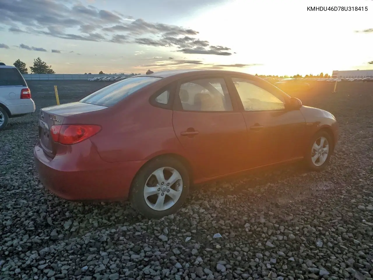 KMHDU46D78U318415 2008 Hyundai Elantra Gls