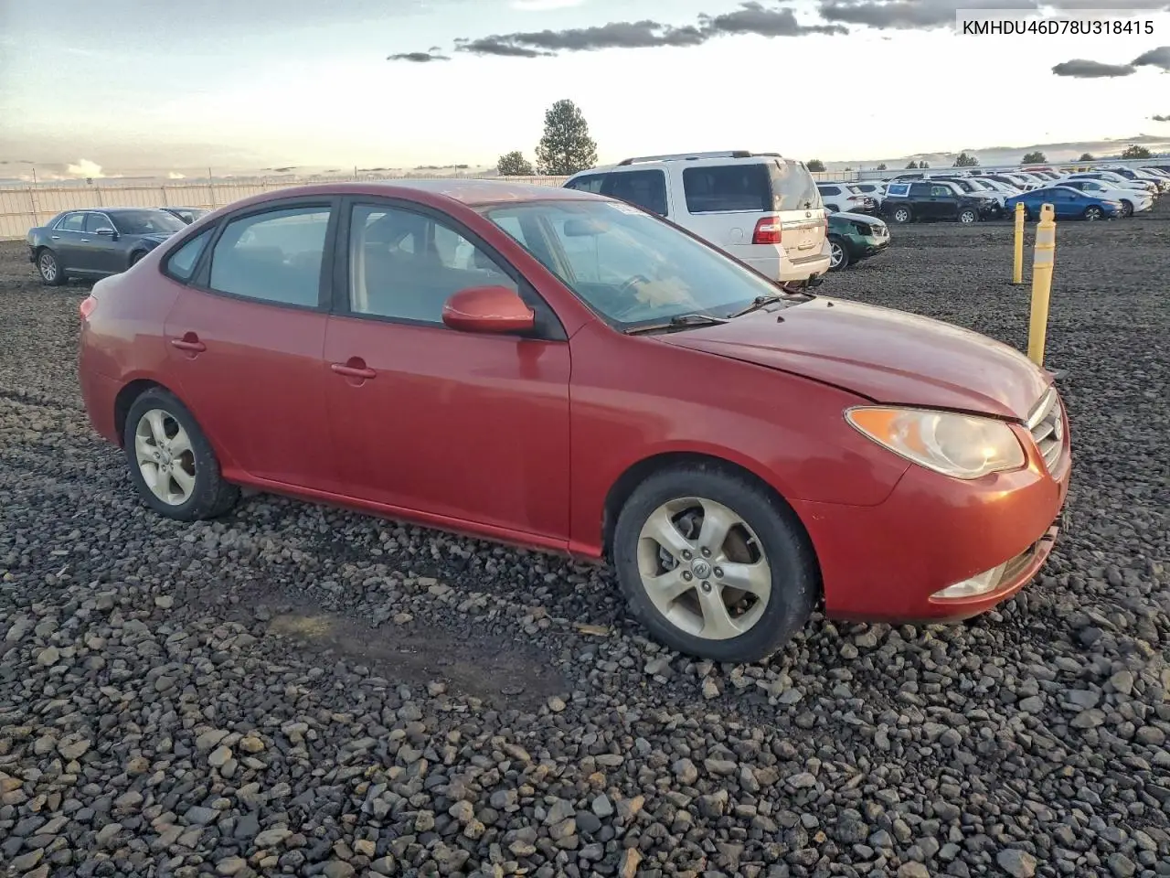 KMHDU46D78U318415 2008 Hyundai Elantra Gls