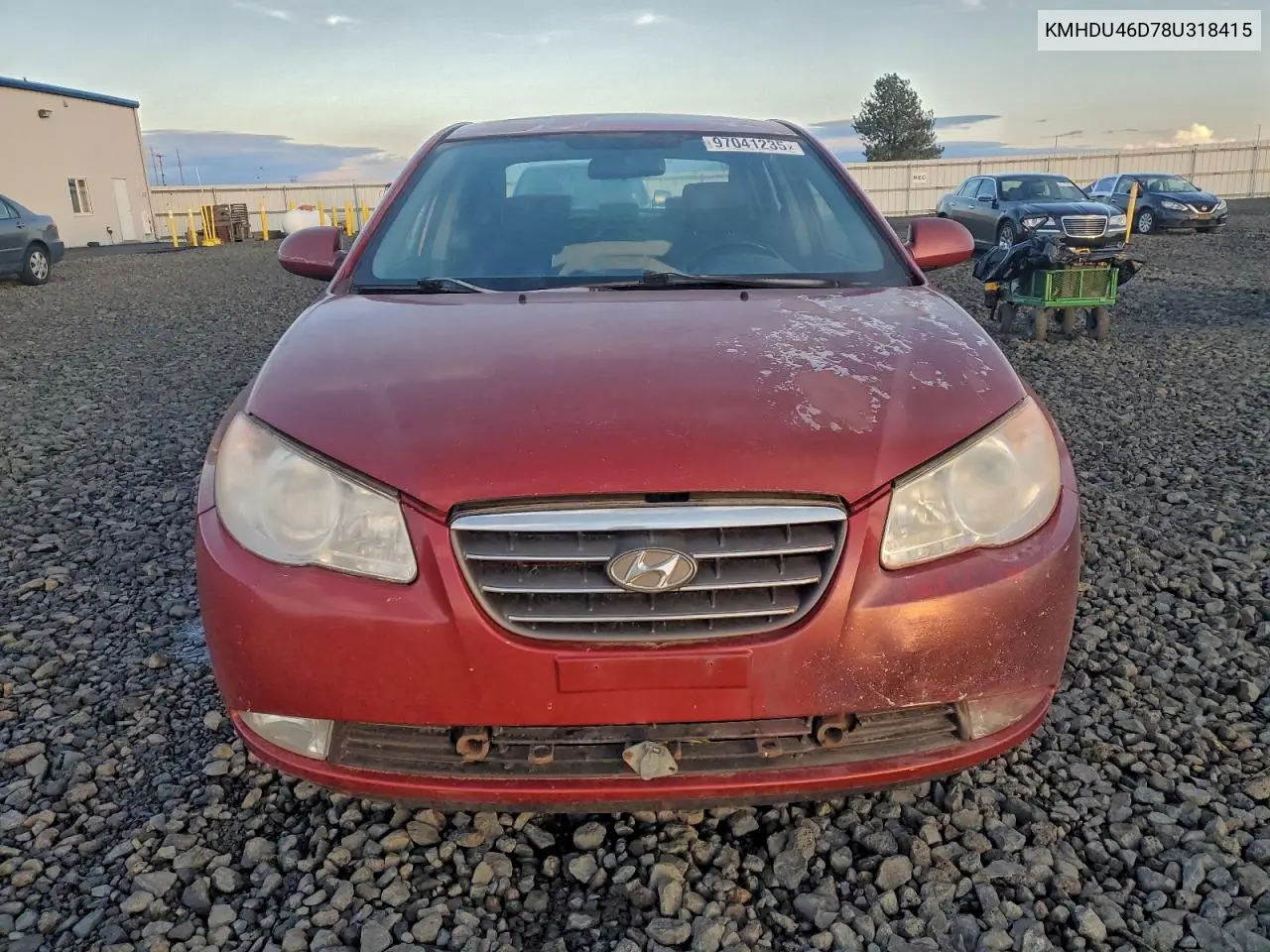 KMHDU46D78U318415 2008 Hyundai Elantra Gls
