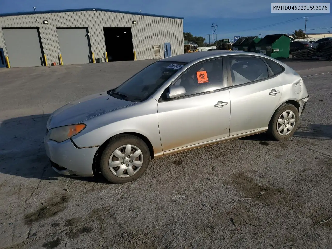 KMHDU46D29U593076 2009 Hyundai Elantra Gls