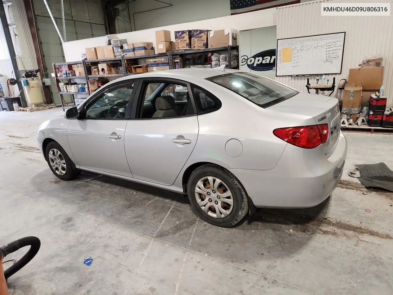 KMHDU46D09U806316 2009 Hyundai Elantra Gls