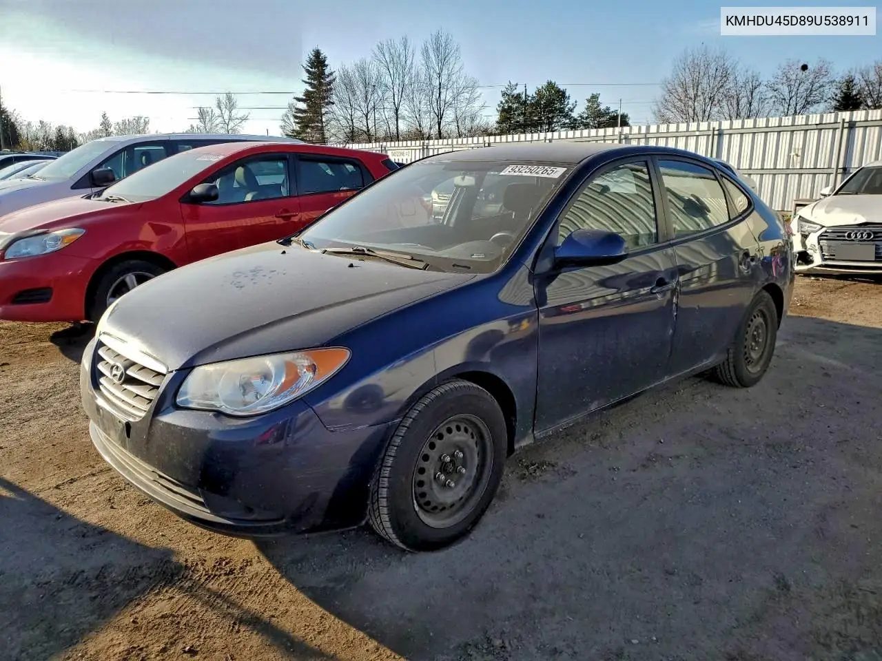 KMHDU45D89U538911 2009 Hyundai Elantra Gls