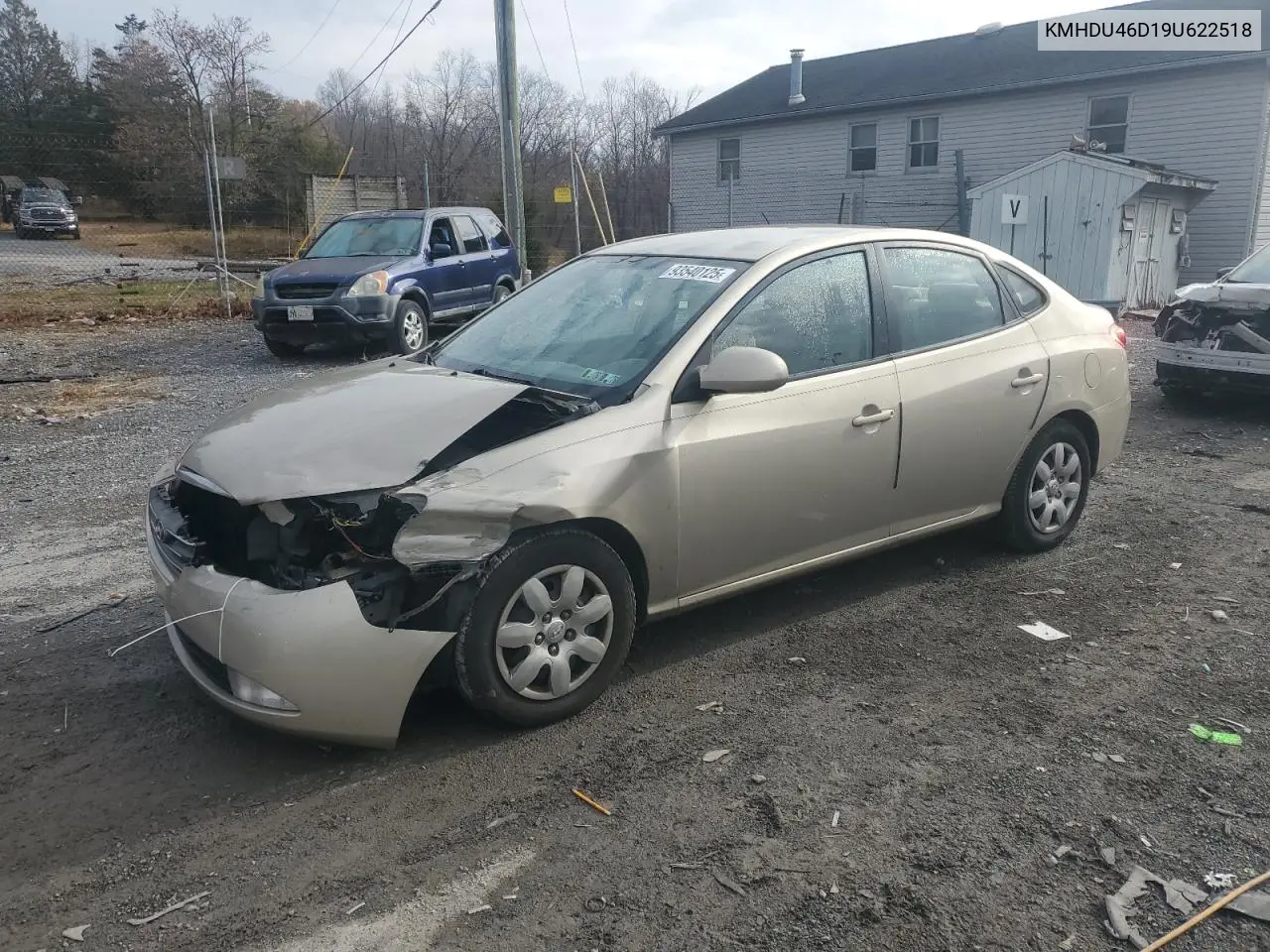 KMHDU46D19U622518 2009 Hyundai Elantra Gls