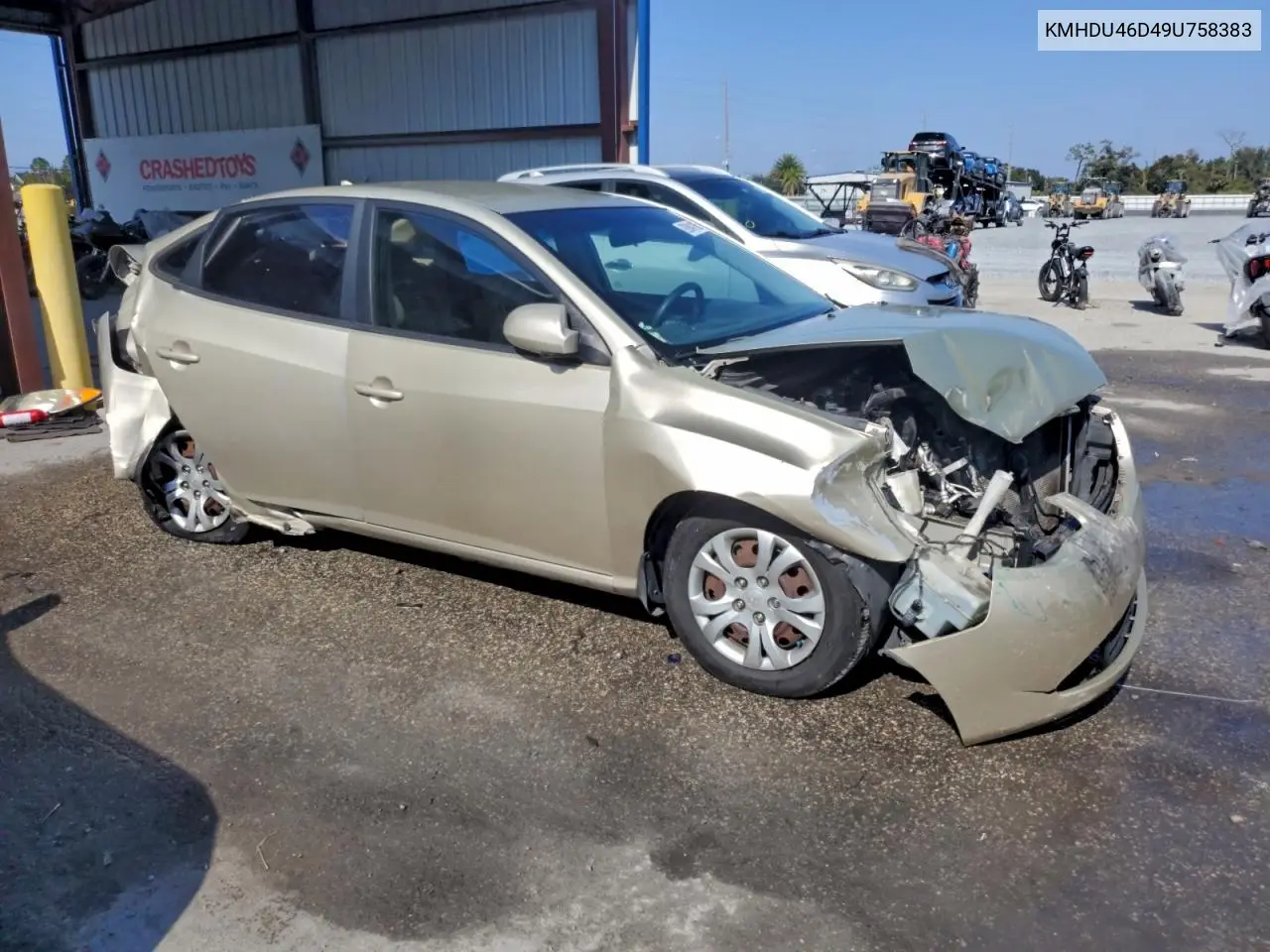 KMHDU46D49U758383 2009 Hyundai Elantra Gls