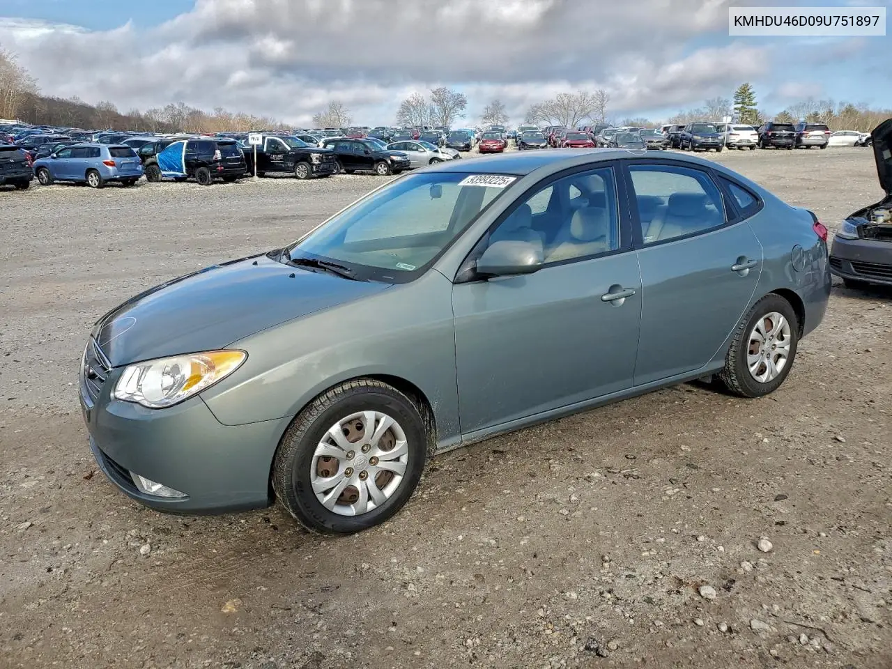 KMHDU46D09U751897 2009 Hyundai Elantra Gls