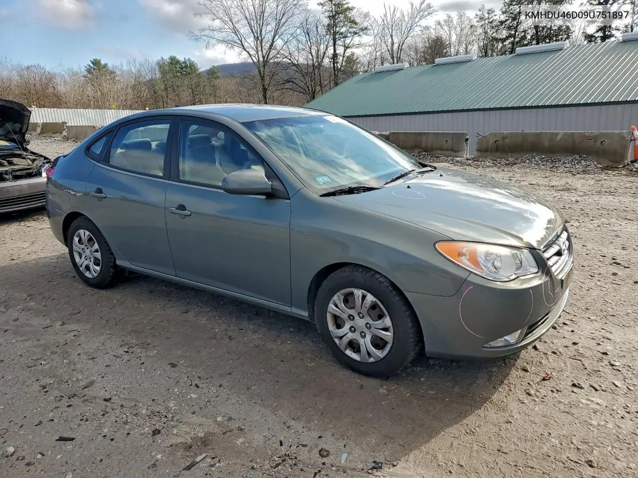 KMHDU46D09U751897 2009 Hyundai Elantra Gls