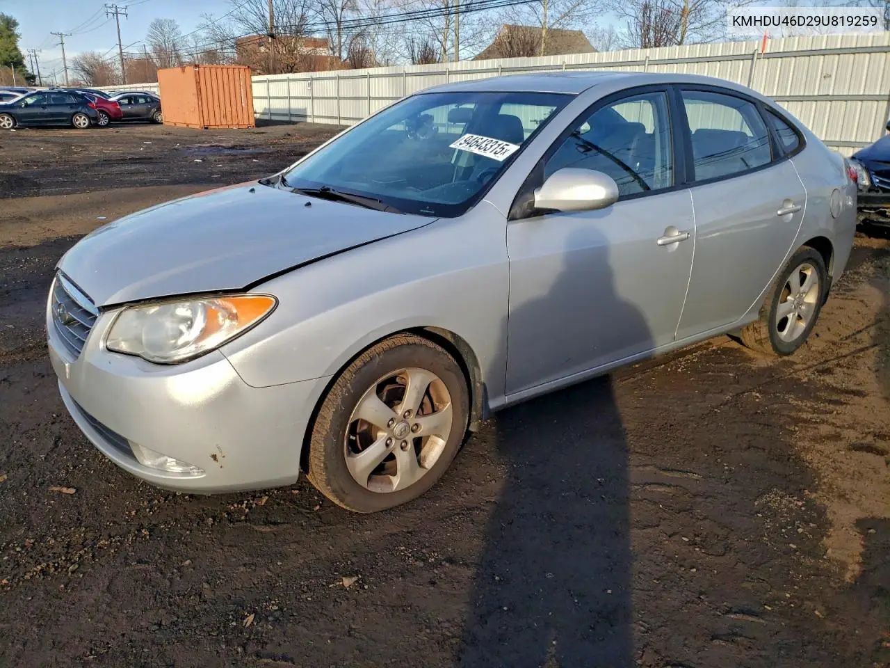 KMHDU46D29U819259 2009 Hyundai Elantra Gls
