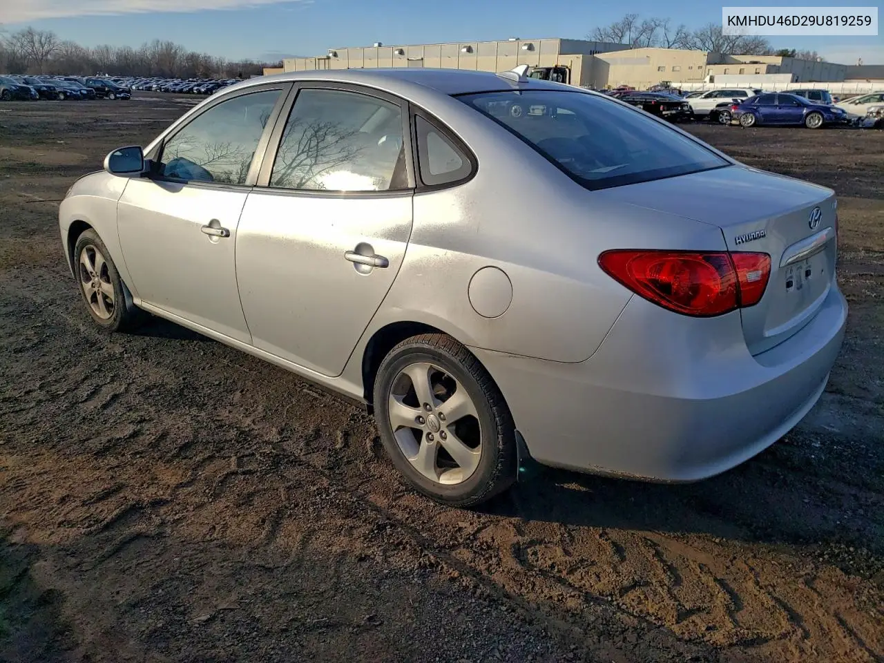 KMHDU46D29U819259 2009 Hyundai Elantra Gls