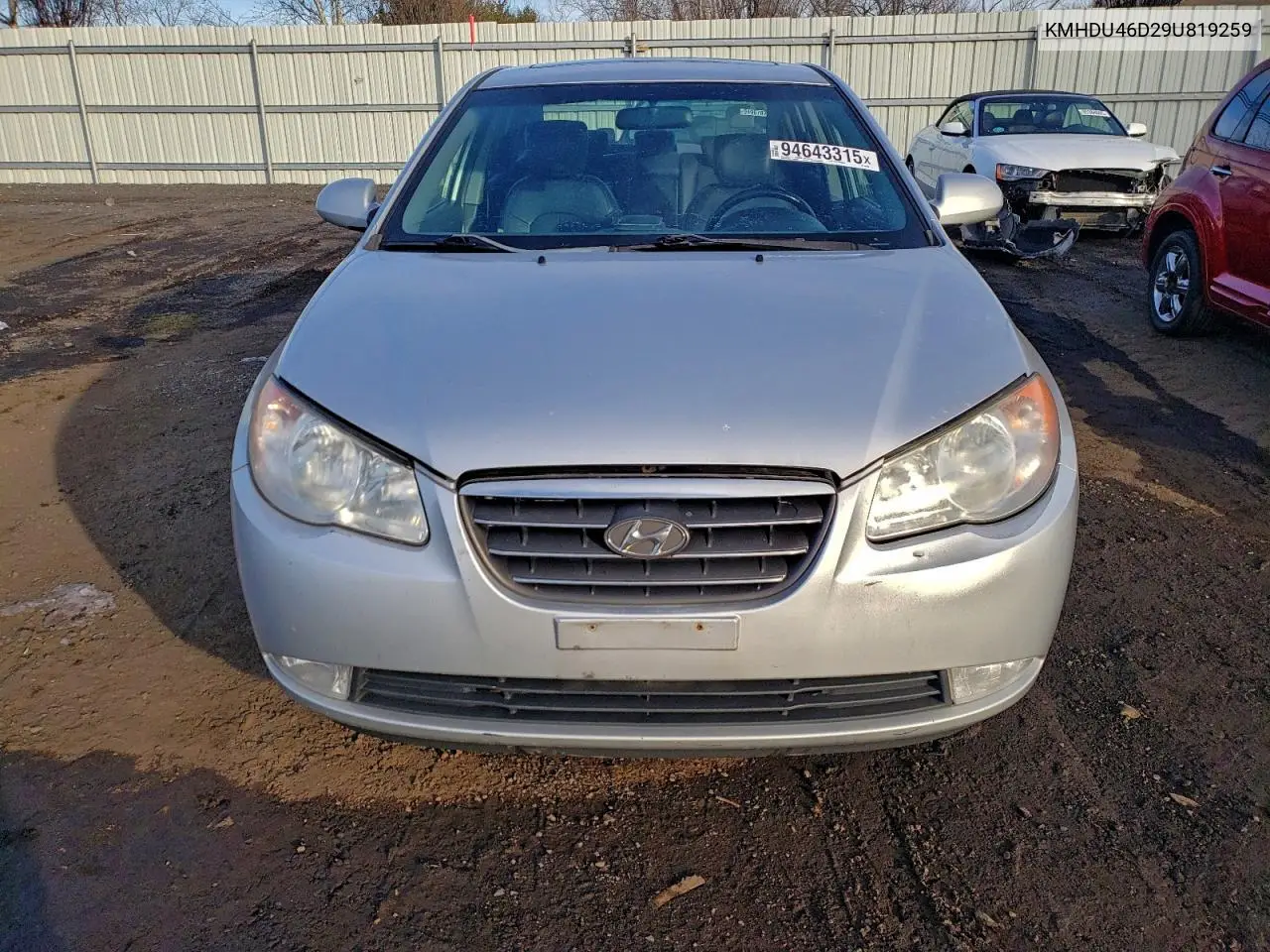 KMHDU46D29U819259 2009 Hyundai Elantra Gls