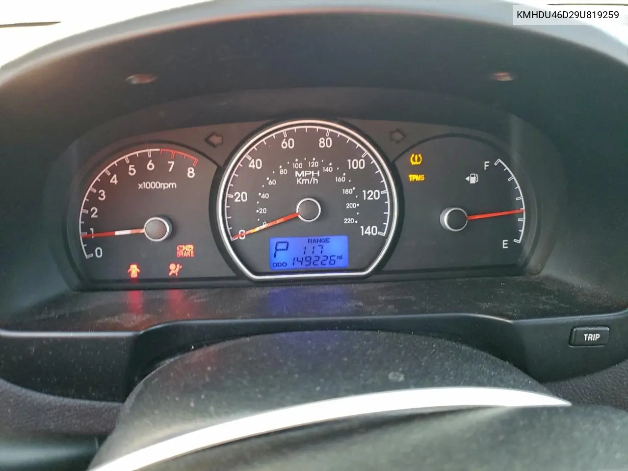 KMHDU46D29U819259 2009 Hyundai Elantra Gls