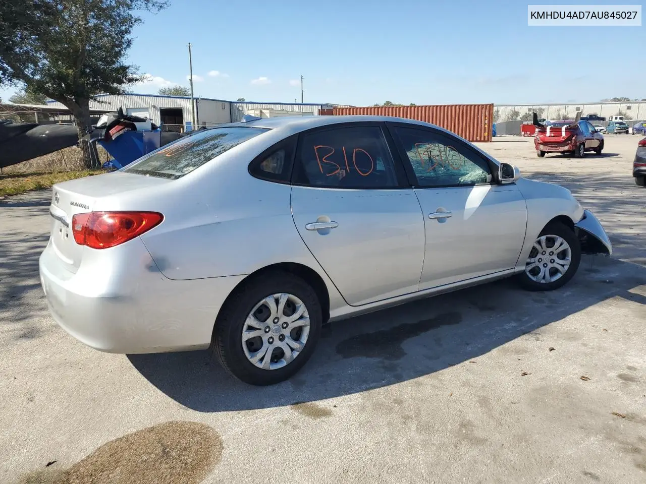 KMHDU4AD7AU845027 2010 Hyundai Elantra Blue