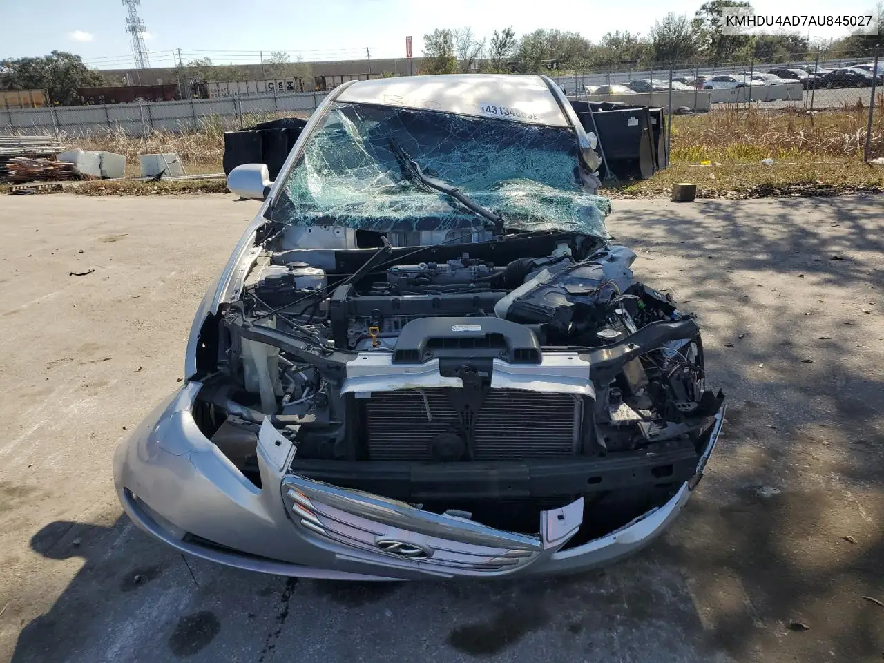 KMHDU4AD7AU845027 2010 Hyundai Elantra Blue