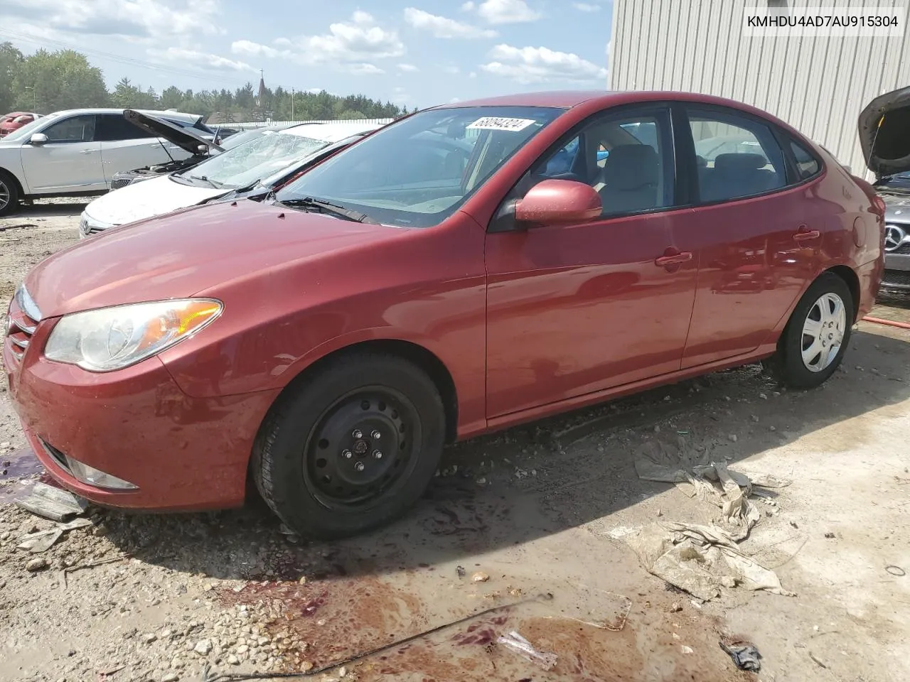 2010 Hyundai Elantra Blue VIN: KMHDU4AD7AU915304 Lot: 68094324