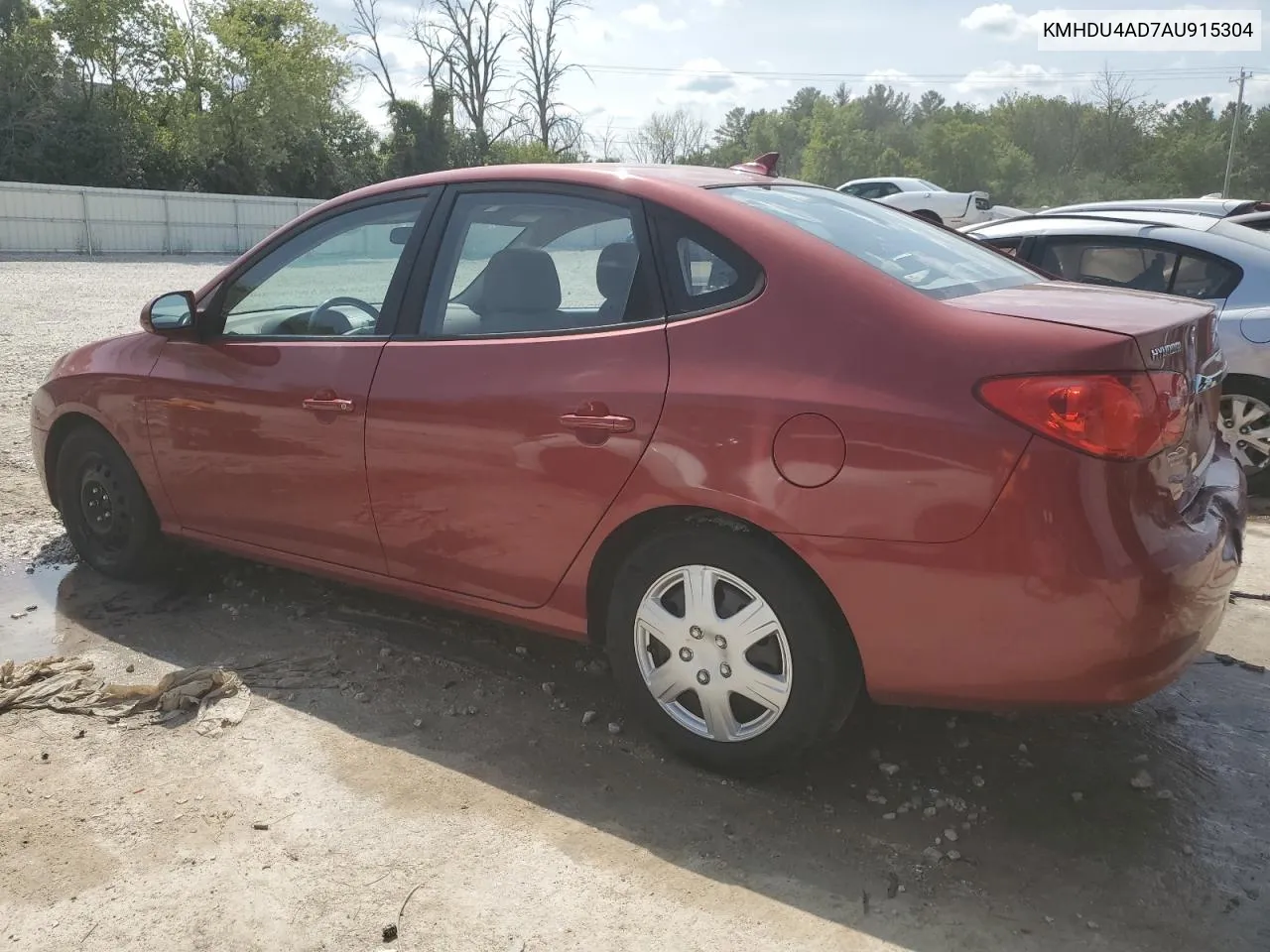 2010 Hyundai Elantra Blue VIN: KMHDU4AD7AU915304 Lot: 68094324