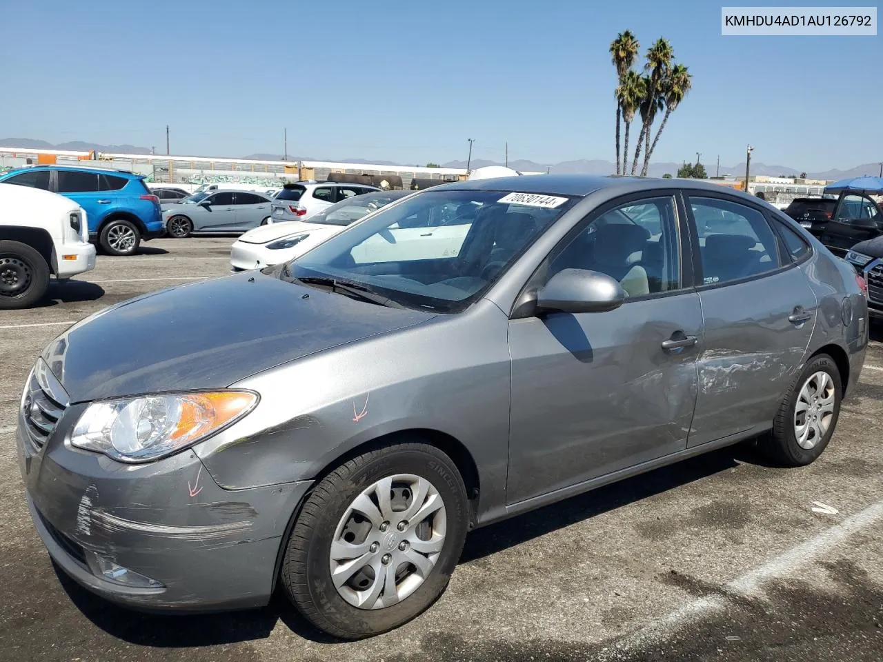 2010 Hyundai Elantra Blue VIN: KMHDU4AD1AU126792 Lot: 70630144