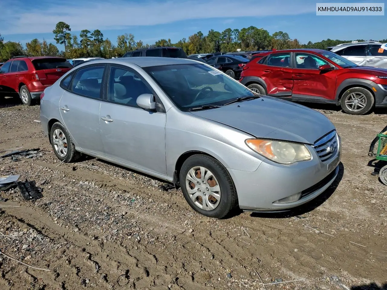 KMHDU4AD9AU914333 2010 Hyundai Elantra Blue