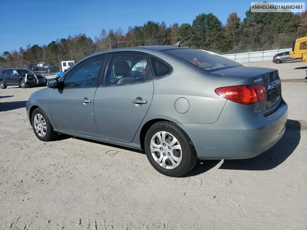 KMHDU4AD1AU982481 2010 Hyundai Elantra Blue