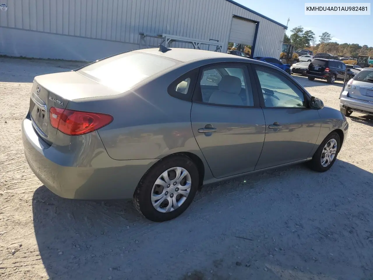 KMHDU4AD1AU982481 2010 Hyundai Elantra Blue