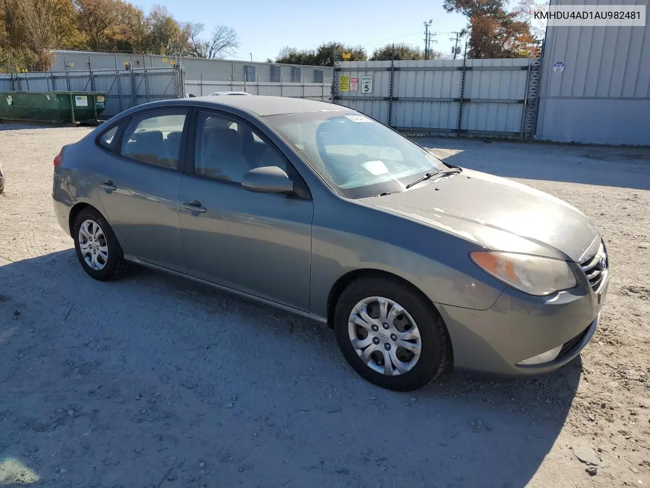 KMHDU4AD1AU982481 2010 Hyundai Elantra Blue