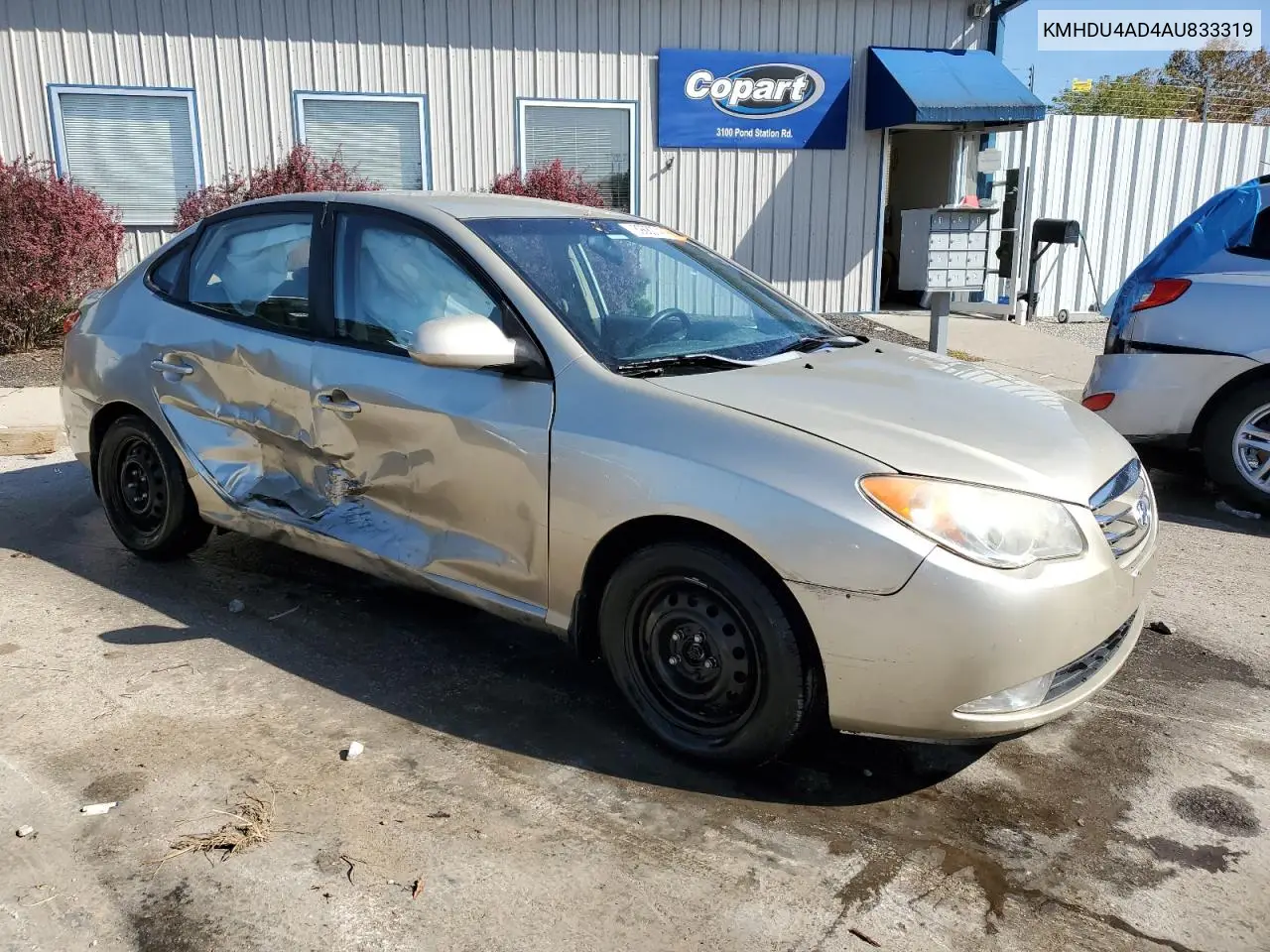 KMHDU4AD4AU833319 2010 Hyundai Elantra Blue