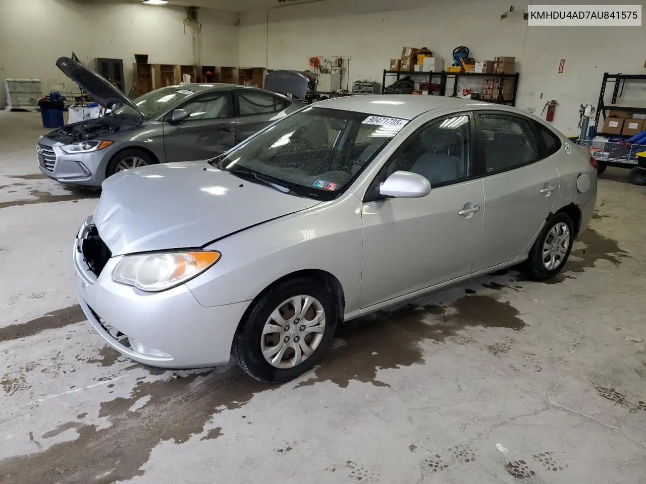 KMHDU4AD7AU841575 2010 Hyundai Elantra Blue