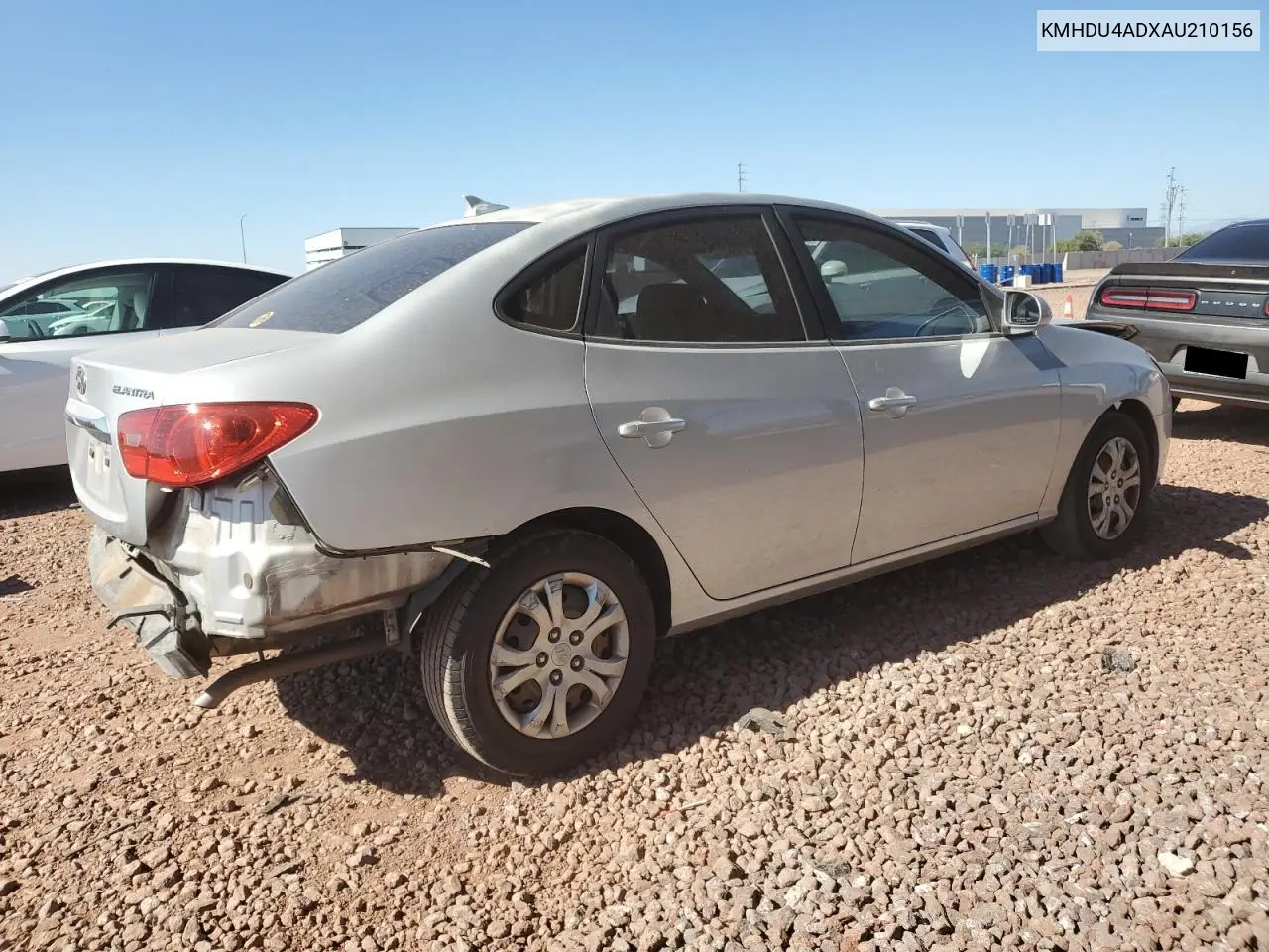 KMHDU4ADXAU210156 2010 Hyundai Elantra Blue