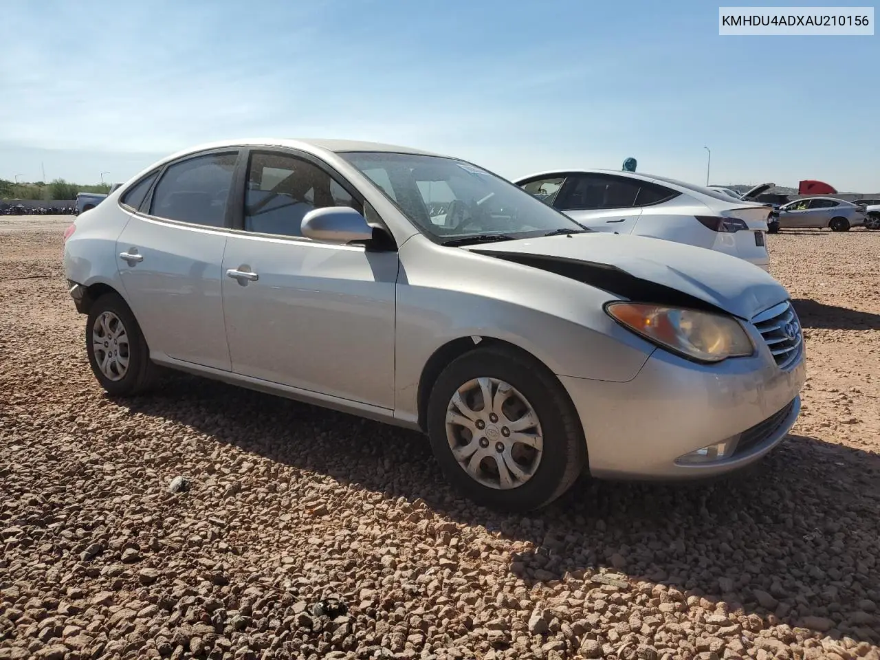 KMHDU4ADXAU210156 2010 Hyundai Elantra Blue