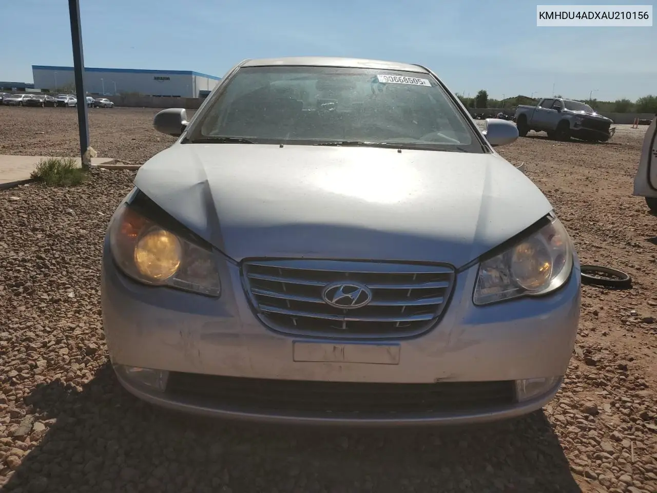KMHDU4ADXAU210156 2010 Hyundai Elantra Blue