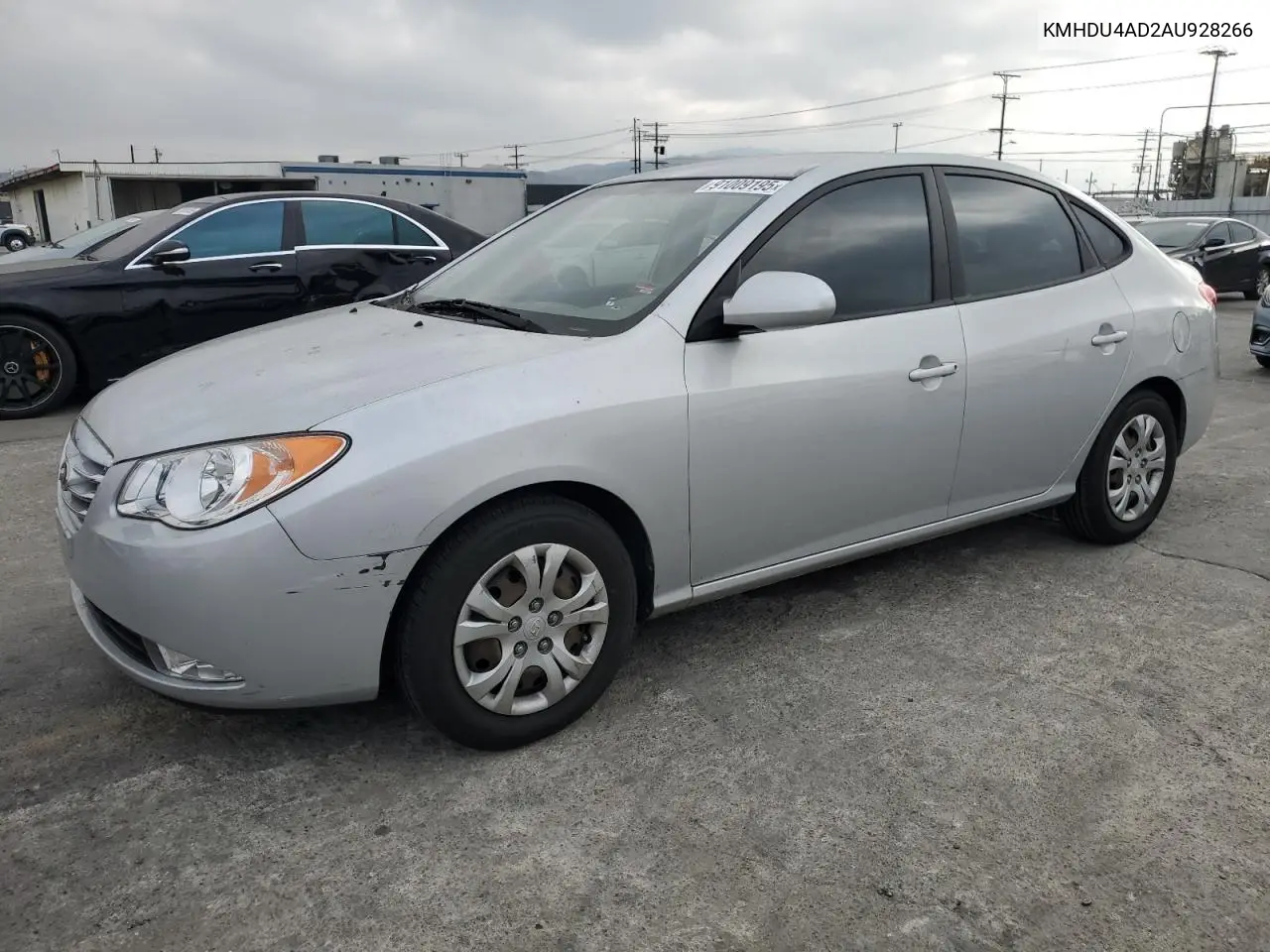 KMHDU4AD2AU928266 2010 Hyundai Elantra Blue