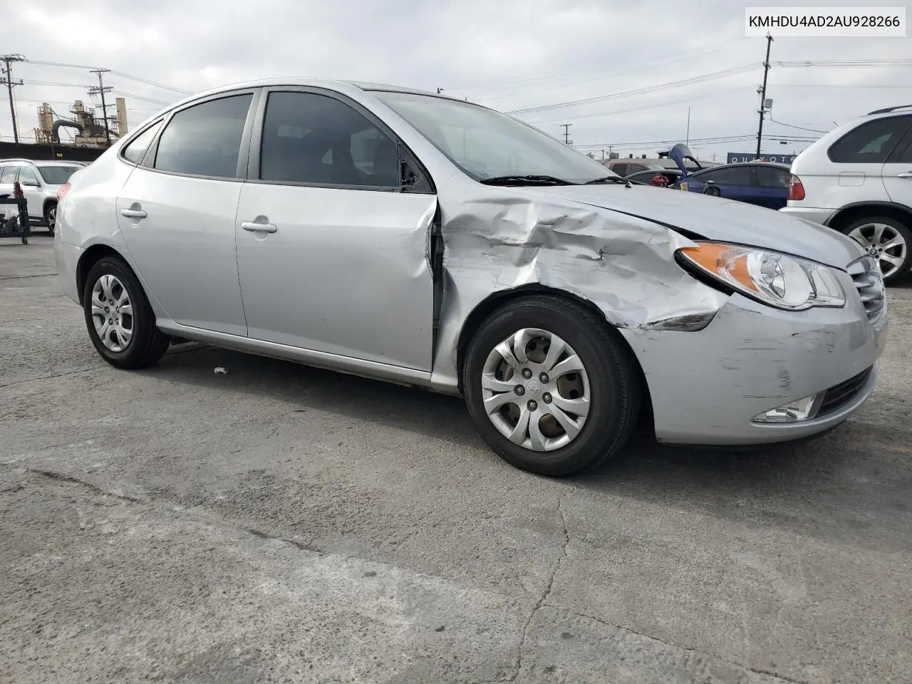 KMHDU4AD2AU928266 2010 Hyundai Elantra Blue